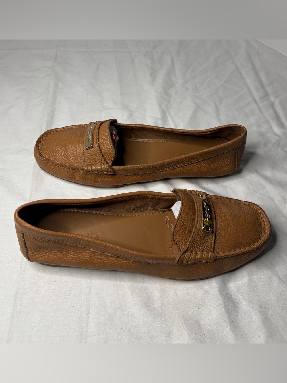 Coach Cognac Leather Fredrica Loafers Size 10B